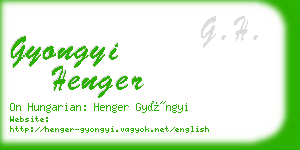 gyongyi henger business card